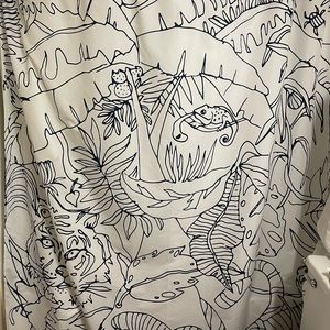 Minimalist Tropical Shower curtain